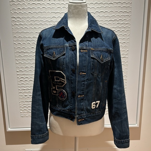 Polo Ralph Lauren Women Varsity Denim Jacket P67 Limited Edition Small - Picture 10 of 10